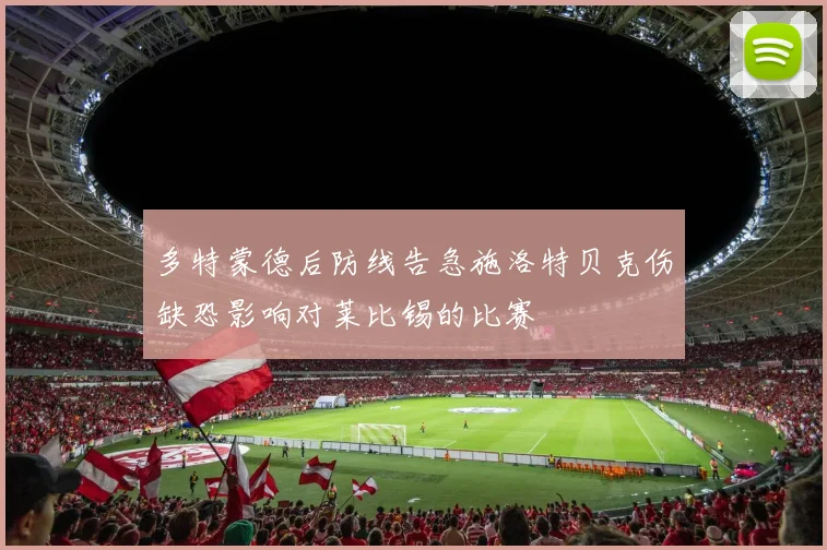 多特蒙德后防线告急施洛特贝克伤缺恐影响对莱比锡的比赛