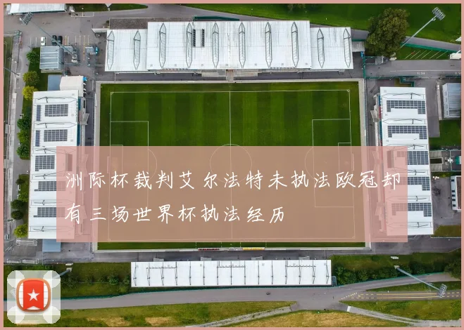 洲际杯裁判艾尔法特未执法欧冠却有三场世界杯执法经历